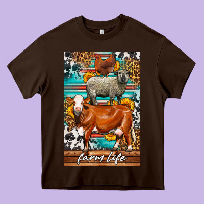 Western Farm Life Heavy Core Tee Designed By Lillyallendesigns