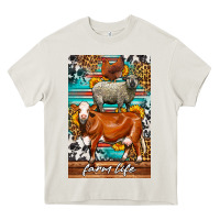 Cream Western Farm Life Heavy Core Tee - LillyAllenDesigns