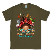 Army Green Camp Hair Dont Care Messy Bun Bbs Classic Tee - BundleAndBundleShop