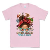 Bubblegum Pink Camp Hair Dont Care Messy Bun Bbs Classic Tee - BundleAndBundleShop