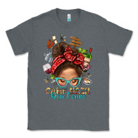 Charcoal Heather Camp Hair Dont Care Messy Bun Bbs Classic Tee - BundleAndBundleShop
