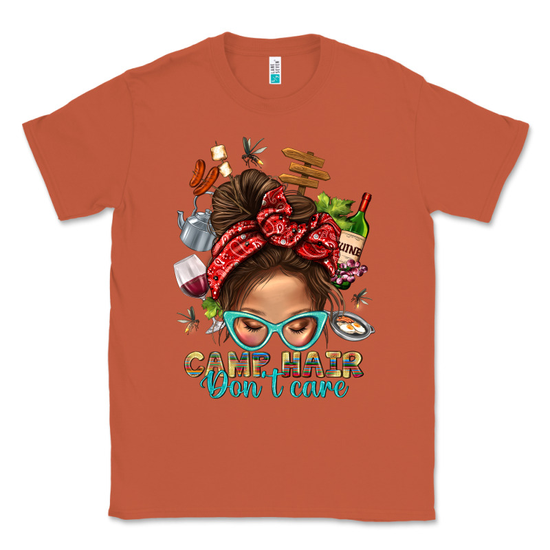 Camp Hair Dont Care Messy Bun Bbs Classic Tee by BundleAndBundleShop | Teevron