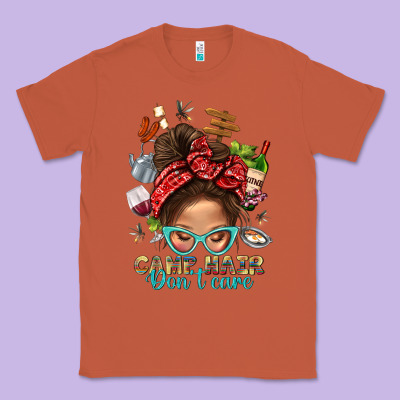 Camp Hair Dont Care Messy Bun Bbs Classic Tee Designed By Bundleandbundleshop
