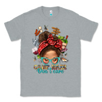 Heather Grey Camp Hair Dont Care Messy Bun Bbs Classic Tee - BundleAndBundleShop