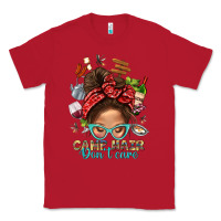 Red Camp Hair Dont Care Messy Bun Bbs Classic Tee - BundleAndBundleShop