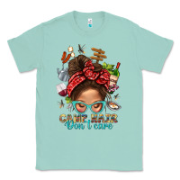 Seafoam Camp Hair Dont Care Messy Bun Bbs Classic Tee - BundleAndBundleShop