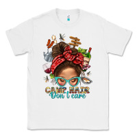 White Camp Hair Dont Care Messy Bun Bbs Classic Tee - BundleAndBundleShop