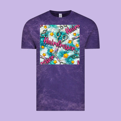 Hairdresser Scissor And Stars With Glitter Seamless Pattern Bbs Vintage Tee Designed By Bundleandbundleshop
