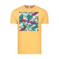 Vintage Mustard Hairdresser Scissor And Stars With Glitter Seamless Pattern Bbs Vintage Tee - BundleAndBundleShop