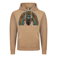 Vintage Coffee western rainbow with bison Vintage Hoodie - RanaPortraitStore