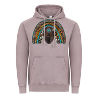 Vintage Zinc western rainbow with bison Vintage Hoodie - RanaPortraitStore