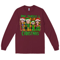Burgundy Have Yourself a Very Golden Christmas Long Sleeve Tee - Bettercallsaul