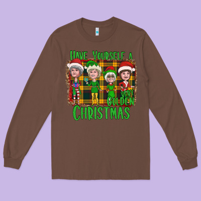 Have Yourself A Very Golden Christmas Long Sleeve Tee Designed By Bettercallsaul