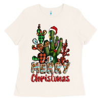 Bone merry christmas cactus western Ladies Tee - BarkalooDesign