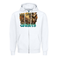 White Long live Cowboys boots hat Zipper Hoodie - HowdyJamesFarm
