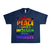 Navy inspirational words in rainbow colors Urban Heavy Tee - LillyAllenDesigns