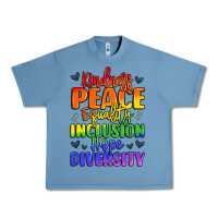 Pebble Blue inspirational words in rainbow colors Urban Heavy Tee - LillyAllenDesigns