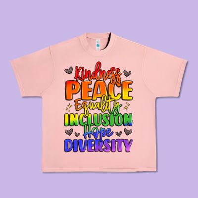 Inspirational Words In Rainbow Colors Urban Heavy Tee Designed By Lillyallendesigns