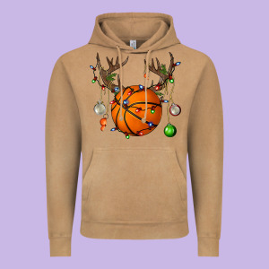 Basketball Horn Christmas Vintage Hoodie Designed By Bundleandbundleshop