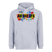 Heather Grey Advocate Autism Heavyweight Hoodie - FaDigitalArtStudio