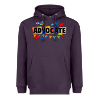 Plum Advocate Autism Heavyweight Hoodie - FaDigitalArtStudio