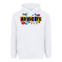 White Advocate Autism Heavyweight Hoodie - FaDigitalArtStudio