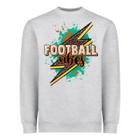 Heather Grey Football vibes Heavyweight Sweatshirt - NancyCooperArtShop