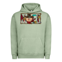 Pigment Oil Green noel snowman christmas Urban Hoodie - CowhideDigitalArt