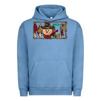 Pigment Pebble Blue noel snowman christmas Urban Hoodie - CowhideDigitalArt