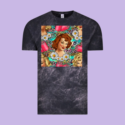 Hairdresser Western Girl And Hair Curler Seamless Pattern Bbs Vintage Tee Designed By Bundleandbundleshop