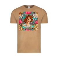 Vintage Camel Hairdresser Western Girl And Hair Curler Seamless Pattern Bbs Vintage Tee - BundleAndBundleShop