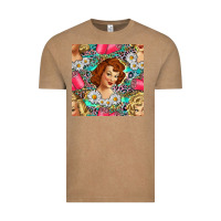 Vintage Coffee Hairdresser Western Girl And Hair Curler Seamless Pattern Bbs Vintage Tee - BundleAndBundleShop