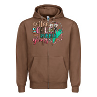 Chestnut coffee scrubs and rubber gloves Zipper Hoodie - CowGirlArtShop