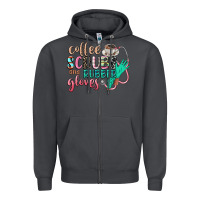 Smoke coffee scrubs and rubber gloves Zipper Hoodie - CowGirlArtShop