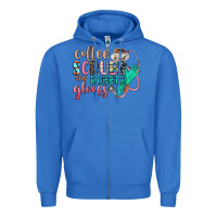 True Royal coffee scrubs and rubber gloves Zipper Hoodie - CowGirlArtShop