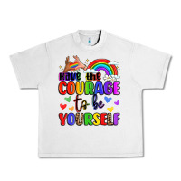 Lunar Rock courage to be yourself rainbow message Urban Heavy Tee - LillyAllenDesigns