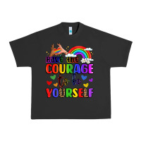 Pigment Black courage to be yourself rainbow message Urban Heavy Tee - LillyAllenDesigns
