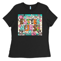 Black easter nurse Ladies Tee - NancyCooperArtShop