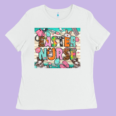 Easter Nurse Ladies Tee Designed By Nancycooperartshop