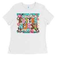 White easter nurse Ladies Tee - NancyCooperArtShop