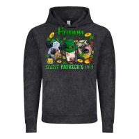 Vintage Black Happy Saint Patrick'S Day With Clover Vintage Hoodie - BundleAndBundleShop