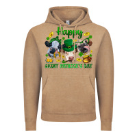 Vintage Coffee Happy Saint Patrick'S Day With Clover Vintage Hoodie - BundleAndBundleShop
