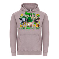 Vintage Zinc Happy Saint Patrick'S Day With Clover Vintage Hoodie - BundleAndBundleShop