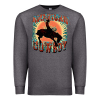 Charcoal Heather American cowboy Premium Sweatshirt - FaDigitalArtStudio
