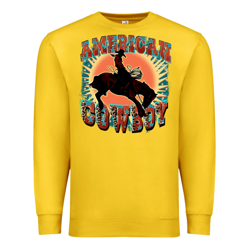 American Cowboy Premium Sweatshirt by FaDigitalArtStudio | Teevron