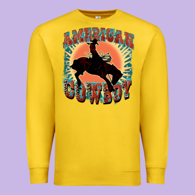 American Cowboy Premium Sweatshirt Designed By Fadigitalartstudio