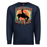 Navy American cowboy Premium Sweatshirt - FaDigitalArtStudio