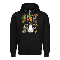 Black Hip hop Easter Bunny Easter Day Zipper Hoodie - HowdyJamesFarm