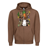 Chestnut Hip hop Easter Bunny Easter Day Zipper Hoodie - HowdyJamesFarm