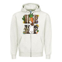 Oatmeal Heather Hip hop Easter Bunny Easter Day Zipper Hoodie - HowdyJamesFarm